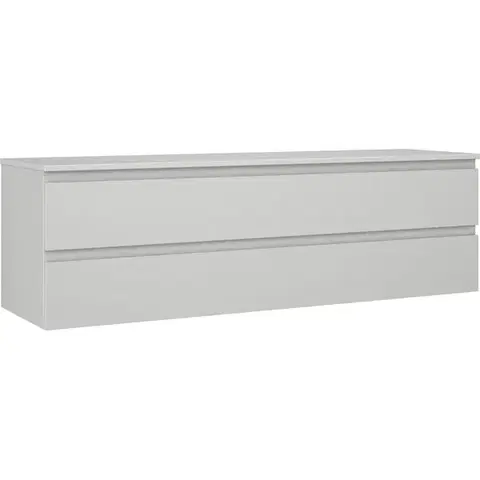 Kúpeľňový nábytok MEXEN/S - Orio kúpeľňová skrinka pod umývadlo 160 cm s doskou, 2 zásuvky, sivá mat 91A10-16047-2-BFFC62