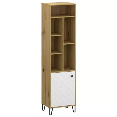 Regály v podkrovnom štýle Regál Sorrento R 1d Dub Artisan/Biely
