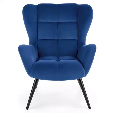 Moderné kreslá Kreslo Tyrion námornícka modrá/čierna
