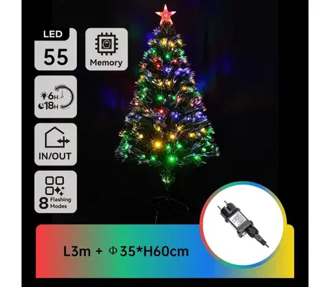 Vianočné dekorácie  B.V.  - LED Vonkajší vianočný stromček LED/3,6W/230V 60 cm IP44 multicolor B10303K6R