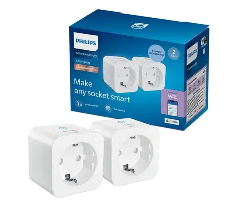 Predlžovacie káble Philips Smart Philips - SADA 2x inteligentné zásuvky SCHUKO 2300W Wi-Fi 8721103164001