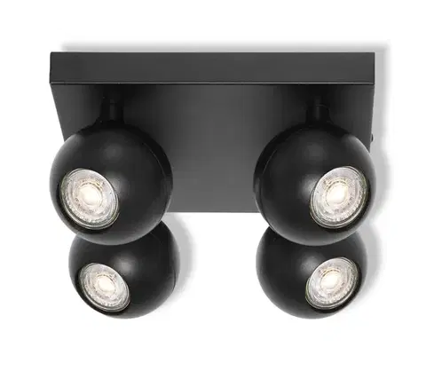 Svietidlá Osram - Bodové svietidlo SPOT SPHERAL 4xGU10/6W/230V čierna 4099854588464