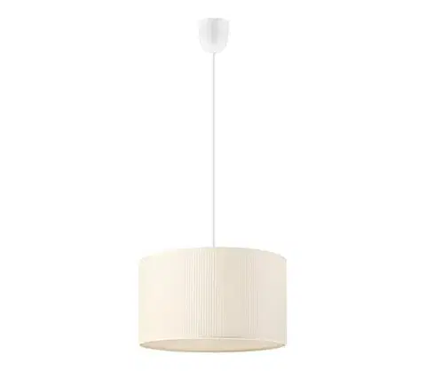 Svietidlá  Závesný luster na lanku SIRJA PLISADO 1xE27/15W/230V priemer 35 cm krémový LM-1.336/KREM
