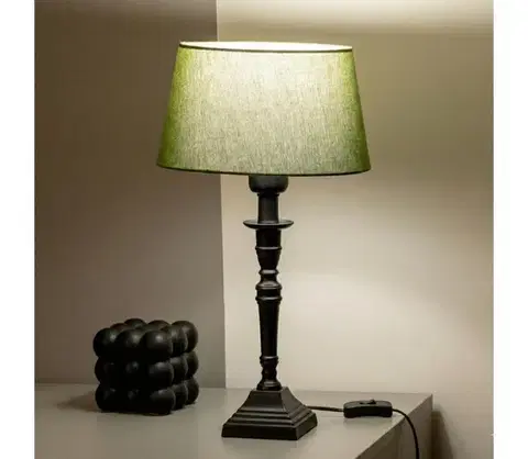 Lampy BRILAGI - Stolná lampa CERIA 1xE27/60W/230V priemer 25 cm čierna/zelená 1xEG49185+EG781034