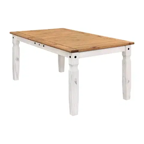 Jedálenské stoly Jedálenský stôl 178x92 CORONA biely vosk
