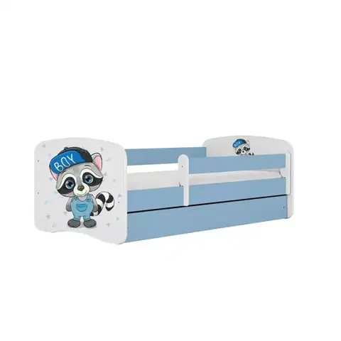 Postele pre dievčatá Detská Posteľ. Babydreams+Sz+M Modrá 80x180 medvedík čistotný