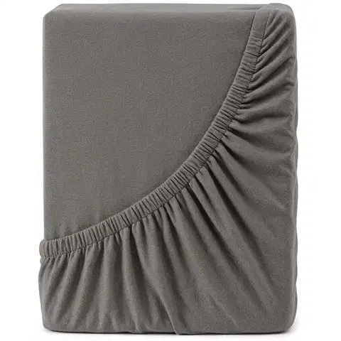 Plachty 4Home jersey prestieradlo Lycra antracit, 120 x 200 cm