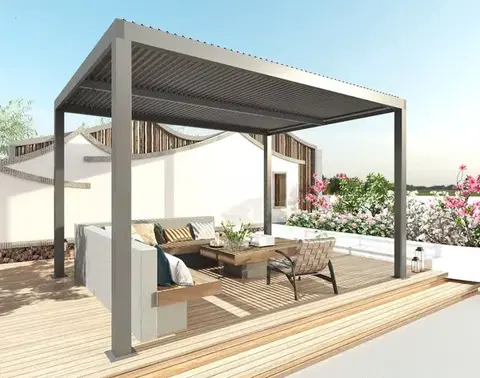 Hliníkové pergoly Bioklimatická záhradná pergola L46 3x3 m