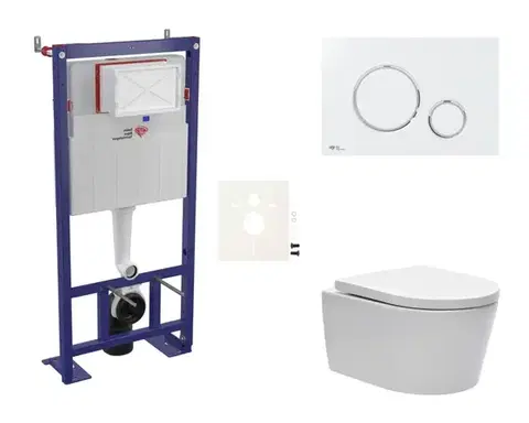 Záchody Cenově zvýhodněný závěsný WC set SAT do lehkých stěn / předstěnová montáž + WC SAT Brevis SIKOSSBR70 SIKOSSBR70