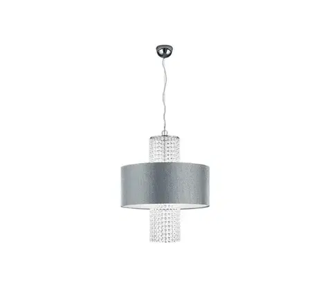 Svietidlá Reality - Luster na lanku KING 3xE14/28W/230V strieborná R30483089