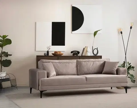 Pohovky a gauče Trojmiestna pohovka Astana 3 Seater - Beige