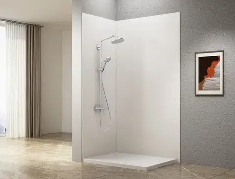Sprchovacie kúty AQUALINE - DENIPAN obkladový panel 1200x2100, biela mat DP1200WM