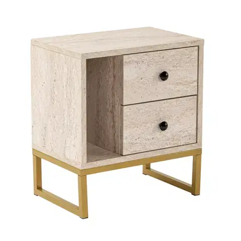 Konferenčné stolíky Nočný stolík Glimmer Travertine