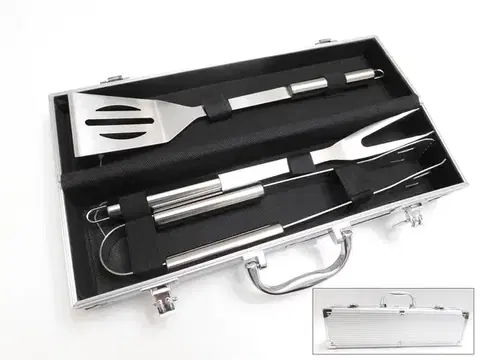 Grilovacie náradie MAKRO - Grilovacie náradie 3ks v kufríku 10x37cm
