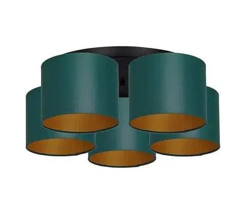 Svietidlá  Luster prisadený ARDEN 5xE27/60W/230V zelená/zlatá 3546