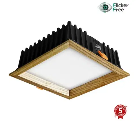 Svietidlá APLED - LED Podhľadové SQUARE WOODLINE LED/12W/230V 3000K 17x17 cm jaseň masív 21300