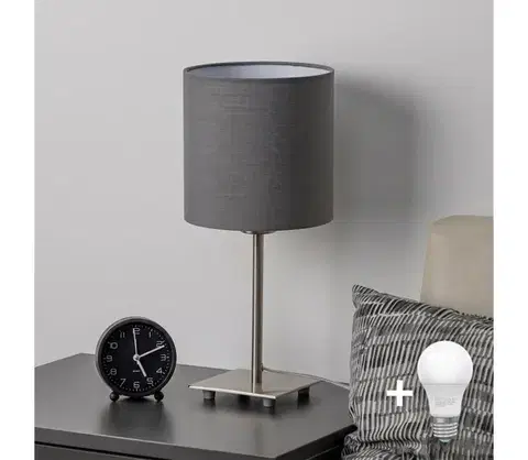 Lampy BRILAGI - LED stolná lampa NUBILA 1xE27/60W/230V antracit EG32509+BG1574