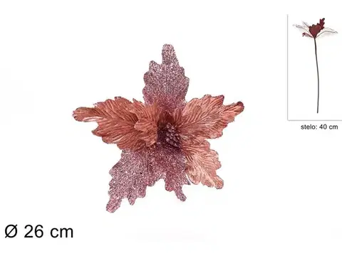 Vianočné dekorácie MAKRO - Hviezda vianočná zápich 40cm