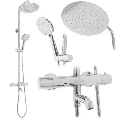Kúpeľňové batérie REA REA - Sprchový set s bateriou 150mm Lungo chróm REA-P6607
