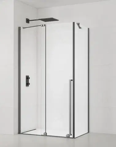 Sprchovacie kúty Sprchovací kút obdĺžnik 110x90 cm SAT Xmotion PVD Gun metal SATBWIXM110S90GM