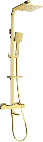 Sprchy a sprchové panely MEXEN/S - CQ45 vaňový stĺp s termostatickou batériou, zlato 779104595-50