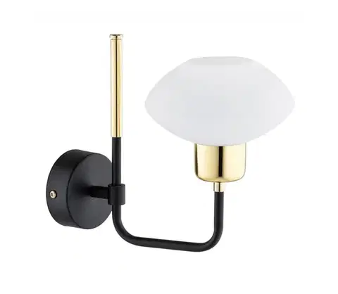 Svietidlá Argon 8032 - Nástenná lampa RAVELLO 1xE14/15W/230V čierna/zlatá 8032