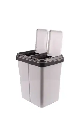 Odpadkové koše Kinekus Dvojdielny odpadkový kôš na separovaný odpad, plastový, DUOBIN