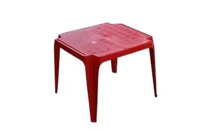 Detské stoly a stoličky Kinekus Stôl plastový BABY, červený, 56x52x44cm