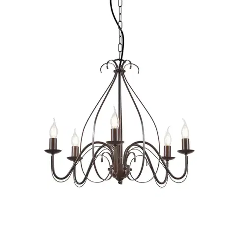 Lustre Klasický luster hrdzavo hnedý 5-svetiel - Giuseppe