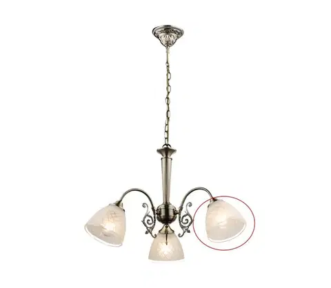 Lampy Globo - Náhradné sklo pre luster TIALDA E14, priemer 13,5 cm 69013G