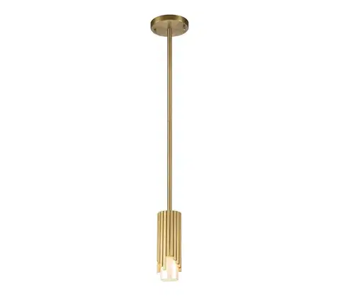 Svietidlá Elstead MARVELE-MP-AB-OPAL - Stropný luster na tyči MARVELE 1xE14/40W/230V zlatý MARVELE-MP-AB-OPAL
