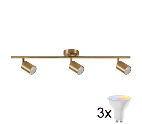Svietidlá  LED RGBW Stmievateľné bodové svietidlo GOLDIE 3xGU10/4,8W/230V zlaté SA2170+3xAI2382