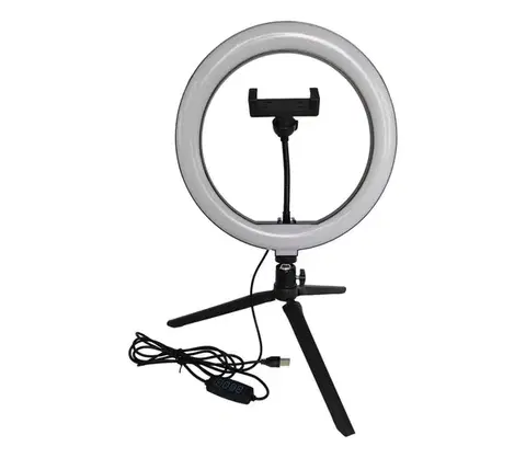 Lampy  LED Stmievateľná lampa so statívom a držiakom na vlogovanie LED/10W/5V 2700-6500K 327604