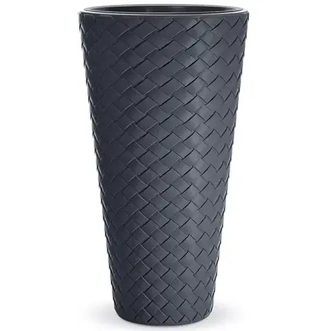 Kvetináče a truhlíky NABBI DPMT300 plastový kvetináč 30 cm antracit