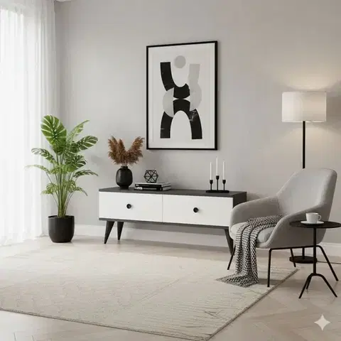 TV stolíky TV stolík Mona 120 - Anthracite, White