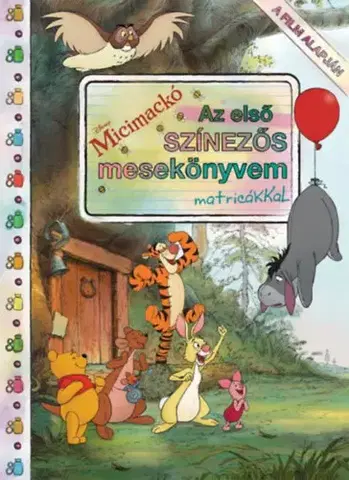Nalepovačky, vystrihovačky, skladačky Micimackó - Első színezős mesekönyvem matricákkal
