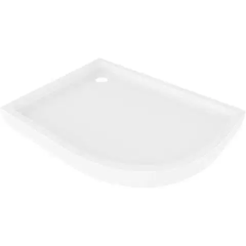 Vane MEXEN - Flow+ Sprchová vanička štvrťkruh asymetrická ľavá 100 x 80, biela lesk 46Q108010LH