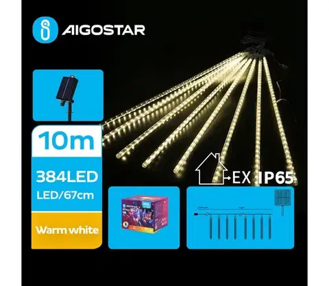 LED osvetlenie  B.V.  - LED Solárna vianočná reťaz 384xLED/13m IP65 teplá biela B10201ON2