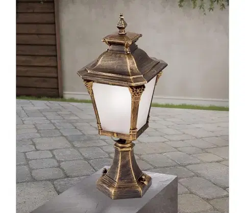 Záhradné lampy Orion - Vonkajšia lampa AIKO 1xE27/60W/230V 59 cm IP23 bronz/patina AL 11-1139/1 Patina