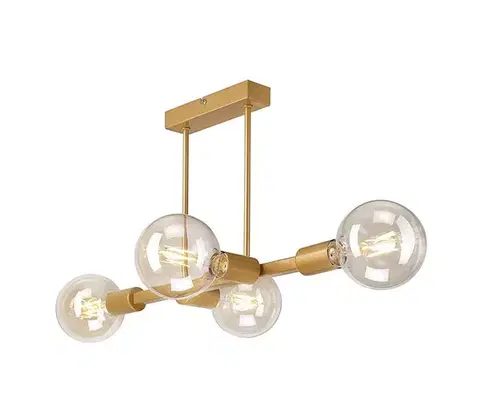 Svietidlá  Luster na tyči ASTRID 4xE27/60W/230V zlatá LM 4.146