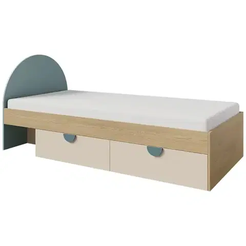 Postele pre chlapcov Posteľ Lexi 13l/P Cremona/Macadamia/Námorná