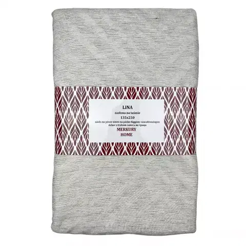 Závesy do spálne Záves Lina na páske 135x250 ecru Merkury Home