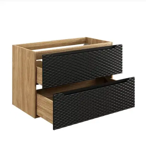 Skrinky do kúpeľne ArtCom Skrinka pod umývadlo OCEAN Black 82-90-2S | 90 cm