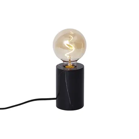 Stolné lampy Moderná stolná lampa čierny mramor - Marissa