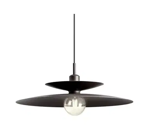 Svietidlá Redo 01-3051 - Luster na lane GUNNAR 1xE27/42W/230V priemer 50 cm čierna 01-3051