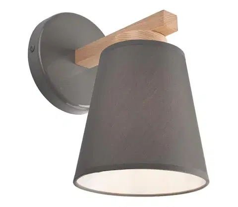 Svietidlá  Nástenné svietidlo ELLIE 1xE27/60W/230V sivé KM-1.113 GREY