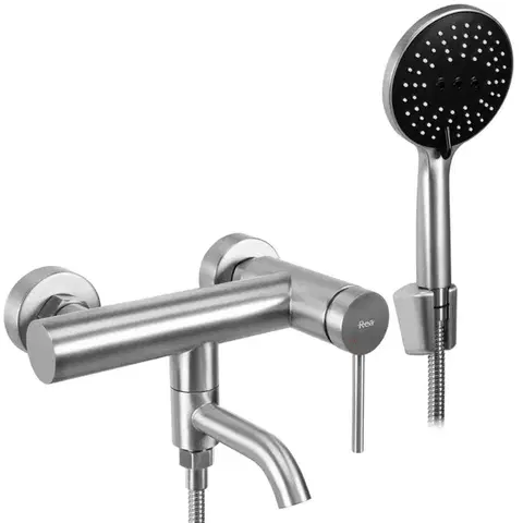 Kúpeľňové batérie REA - Vaňová nástenná batéria Clif - matná Brush Nickel REA-B6874