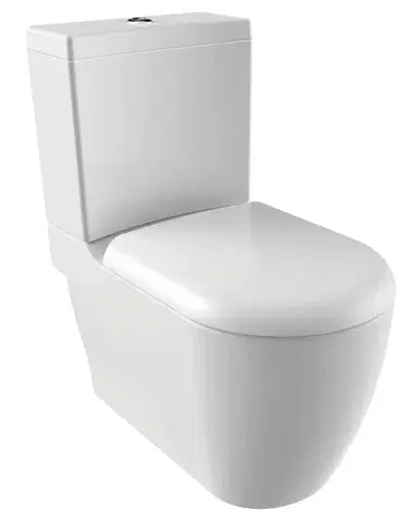 Záchody SAPHO - GRANDE WC kombi XL, spodný / zadný odpad, biela GR360