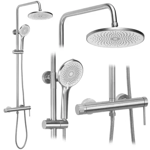 Kúpeľňové batérie REA REA - Sprchový set Foss Clif Brush Nickel REA-P5646