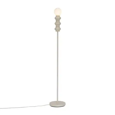Stojace lampy Retro stojacia lampa béžová s matným sklom - Fedde